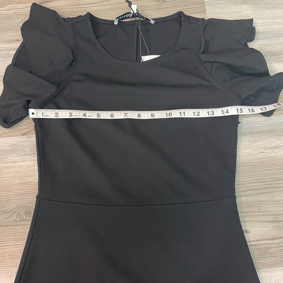 Rebecca Minkoff Spahira Black Dress Ruffle Size 2 - Picture 5 of 7